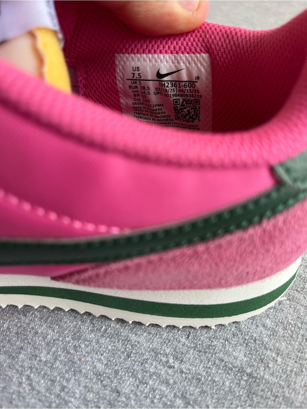 Nike Cortez Pinksicle Fir Pink White Sneakers Women’s Size 7.5 IH2361-600 - Picture 10 of 12
